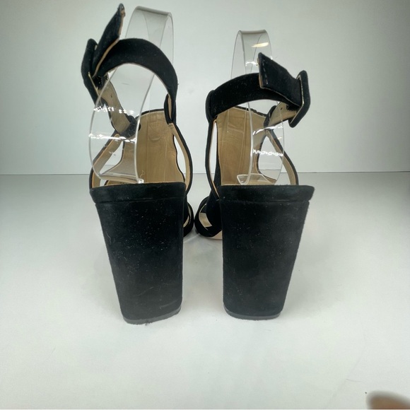 Enzo Angiolini Trudy Black Leather Heels Sandals 7.5 - Picture 9 of 17